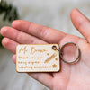 Personalised Thank You For Being a Great Teacher Wooden Keyring