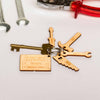 Personalised Wooden Dad's Toolbox Child Family Tag Keyring