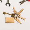 Personalised Wooden Dad's Toolbox Child Family Tag Keyring