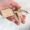 Personalised Wooden Dad's Toolbox Child Family Tag Keyring