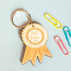 Personalised Best Teacher Award Wooden Keyring