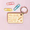 Personalised Thank You For Being a Great Teacher Wooden Keyring