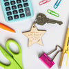 Personalised Thank You For Helping Me Grow Teacher Star Wooden Keyring