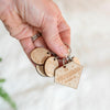 Personalised Wooden Superdad Child Family Tag Keyring