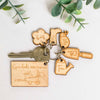 Personalised Wooden Gardening Little Helpers Child Family Tag Keyring