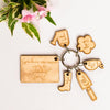 Personalised Wooden Gardening Little Helpers Child Family Tag Keyring