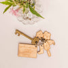 Personalised Wooden Gardening Little Helpers Child Family Tag Keyring