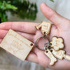 Personalised Wooden Gardening Little Helpers Child Family Tag Keyring