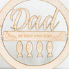 Personalised Wooden Father's Day Fishing Award Plaque