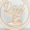 Personalised Wooden Father's Day Golf Award Plaque
