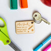 Personalised Thank You For Being a Great Teacher Wooden Keyring