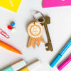 Personalised Best Teacher Award Wooden Keyring