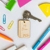 Personalised A* Thank You Teacher Wooden Keyring