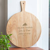 Personalised Wooden Couples Valentine Pizza Board Paddle