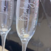 Personalised Wedding Name Champagne Flute Glass