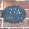 Personalised Round House Name Number Slate Sign