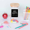 Personalised Glass Label Teacher Storage Jar Black