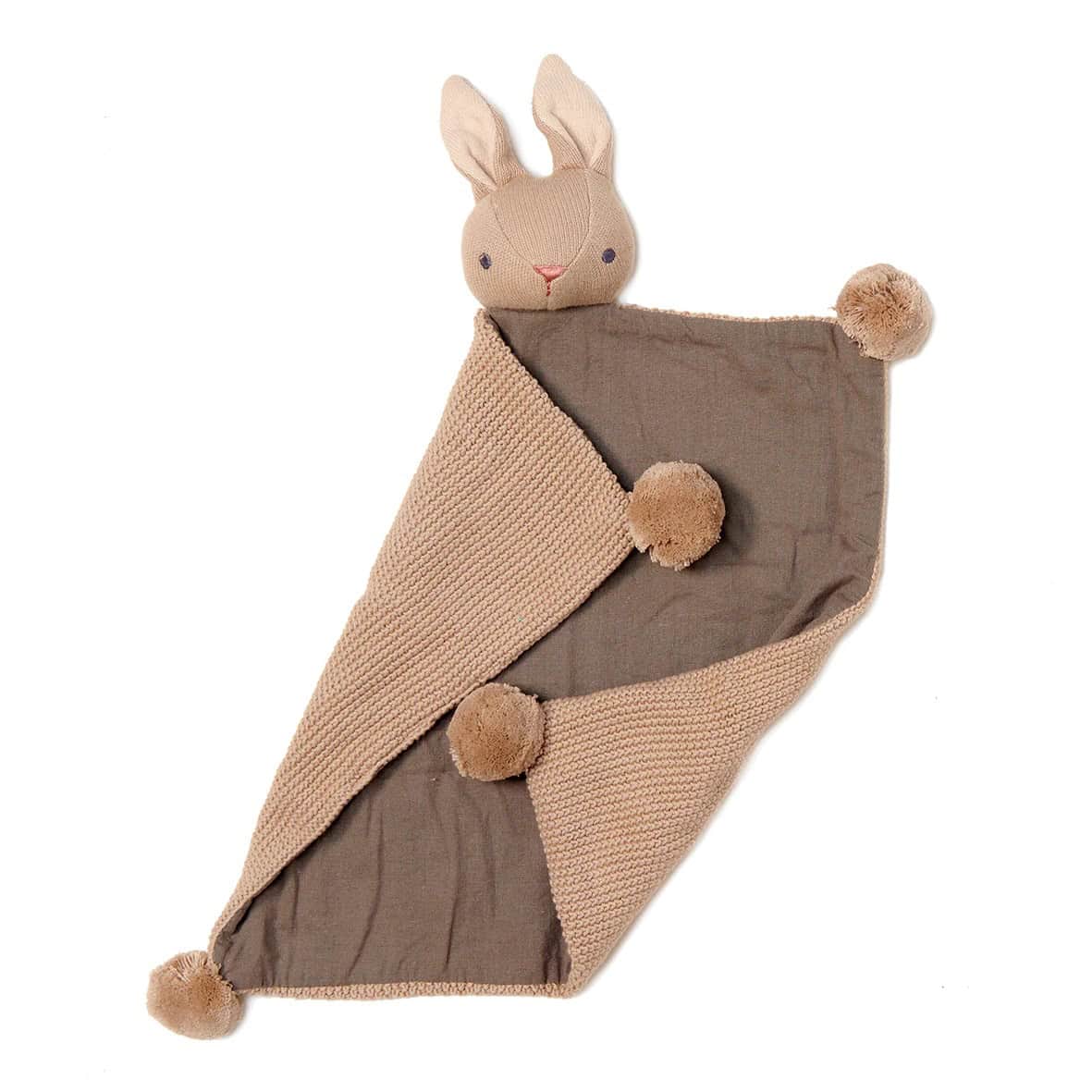 Personalised Taupe Baby Bunny Knit Gift Set