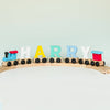 Wooden Letter Name Train Toy Pastel & Light Colours