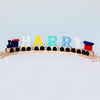 Wooden Letter Name Train Toy Pastel & Light Colours