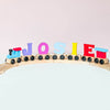 Wooden Letter Name Train Toy Pastel & Light Colours