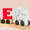 Personalised Elephant Wooden Pastel Letter Name Train Toy