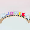 Personalised Elephant Wooden Pastel Letter Name Train Toy