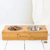 Personalised Name Bamboo Double Dog or Cat Bowl
