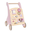 Personalised Wooden Pastel Pink Activity Walker Toy